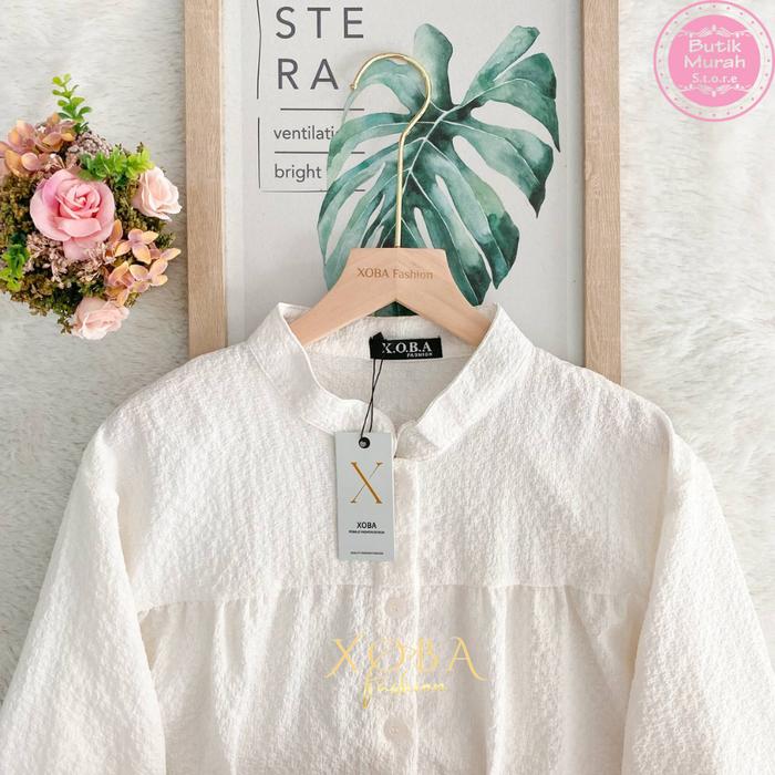 Gambar Xoba LD 120 CM 3298 Atasan Wanita Jumbo Blus Cey Katun Yunikl Polos S365 489/S370 PINK - WINTER WHITE dari XOBA FASHION undefined Tokopedia