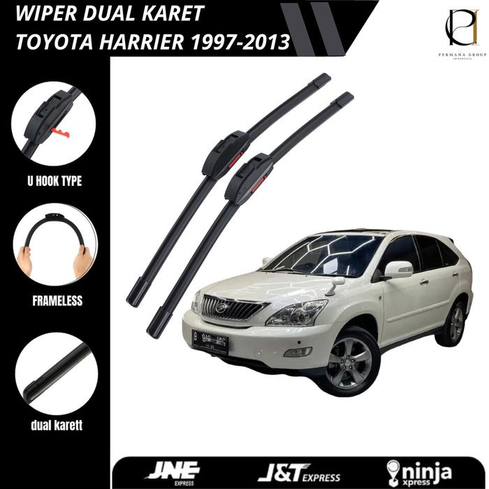 Gambar Wiper Frameless Dual Karet Universal - Mobil Toyota Harrier - 1 Set Wiper - Permana Group Indonesia - 1997 - 2014 dari Permana Group Indonesia undefined Tokopedia