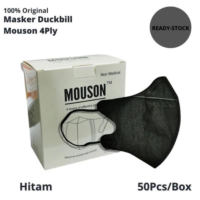 Gambar Masker Duckbill Mouson 4 ply Masker Earloop 4ply 50 pcs - Db Mouson 4p Putih dari Obostore88 undefined 4 Tokopedia