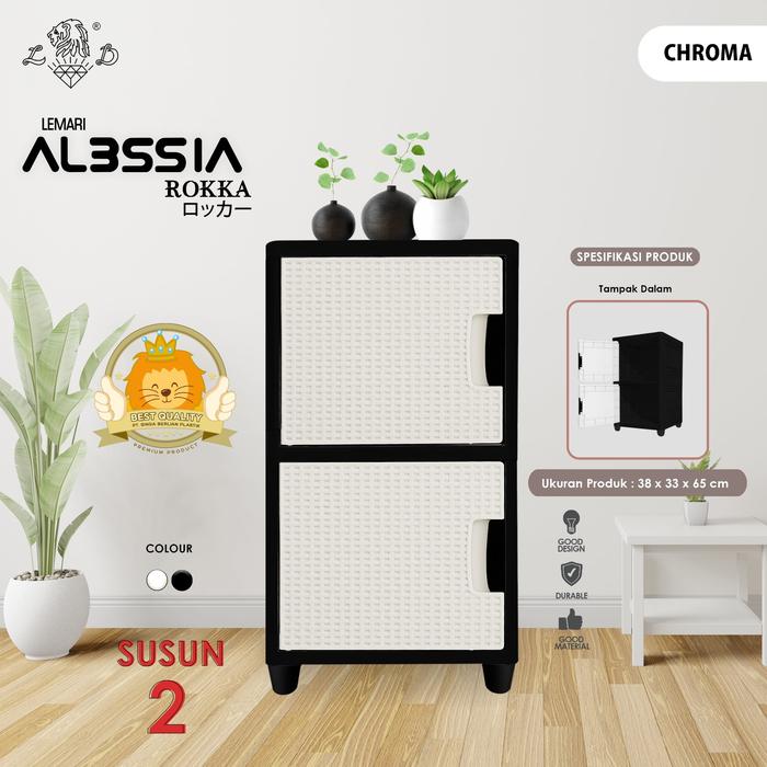 Gambar ALESSIA CHROMA LEMARI PLASTIK 1 PINTU SERBAGUNA SUSUN 2 3 4 5 AFF - SSN 2 dari Furnikita undefined Tokopedia