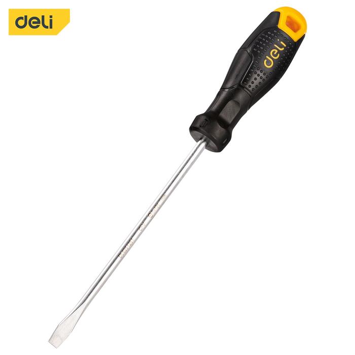 Gambar Deli Slotted Screwdriver / Obeng Plastik Minus SL5 75mm dan 125mm Material CR-V EDL625XXX1 - 165*26*26MM dari Delitools.id Kab. Tangerang Tokopedia