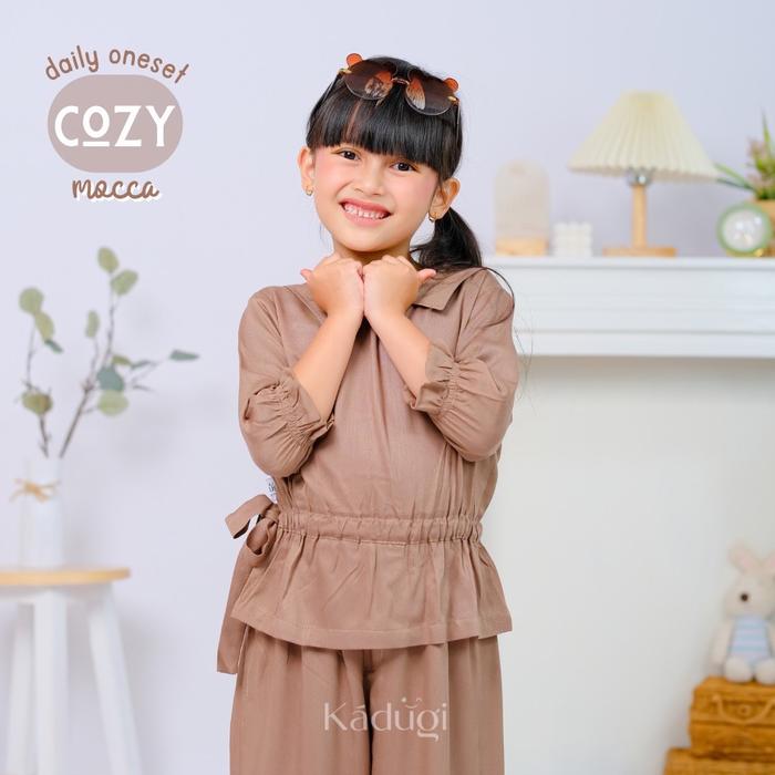 Gambar Cozy daily oneset setelan celana anak perempuan katun by.Kadugi 4-11 tahun - Mocca, M (6-7th) dari Manasikana undefined Tokopedia