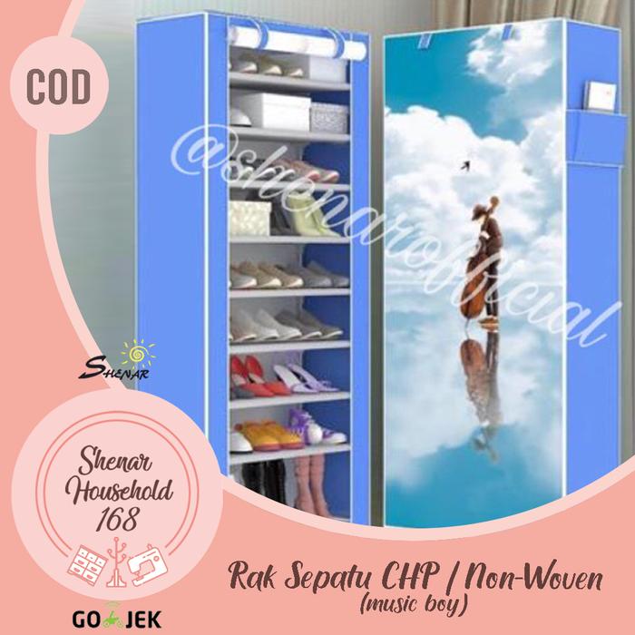 Gambar RAK SEPATU CHP 10 TINGKAT DENGAN  PENUTUP RESLETING RAK SUSUN SANDAL SEPATU KOTAK PENYIMPANAN  SERBAGUNA KOKOH RACK RAK SEPATU/KARTUN/KARAKTER/BERMOTIF/ANAK/RAK SUSUN -  SHENAR - RS CHP - MUSIC BOY dari SHENARHOUSEHOLD undefined Tokopedia