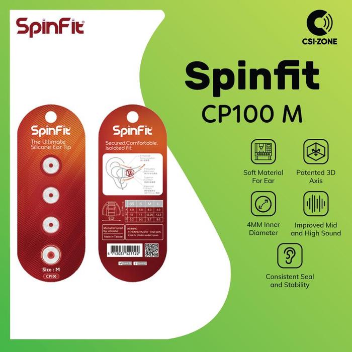 Gambar SpinFit CP100 Earphone Eartips - M, 1 Pair dari CSI-ZONE undefined Tokopedia
