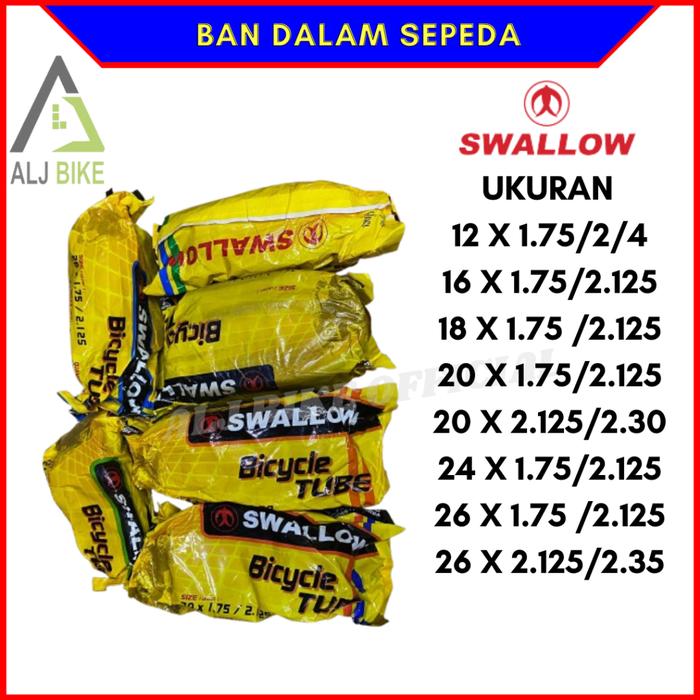 Gambar SWALLOW Ban Dalam Sepeda Anak Dewasa Ukuran 12 16 18 20 24 26 Inch - 12 X 1.75/2.1/4 dari ALJ BIKE undefined Tokopedia