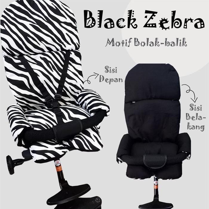 Gambar STROLLER PAD PANJANG SANDARAN 45cm untuk model roda 4/5 Alas stroller Exotic lw 120, pasific,ezzy,baobaohao - P 45cm : Black Zebra dari AKIT BABYSHOP undefined Tokopedia