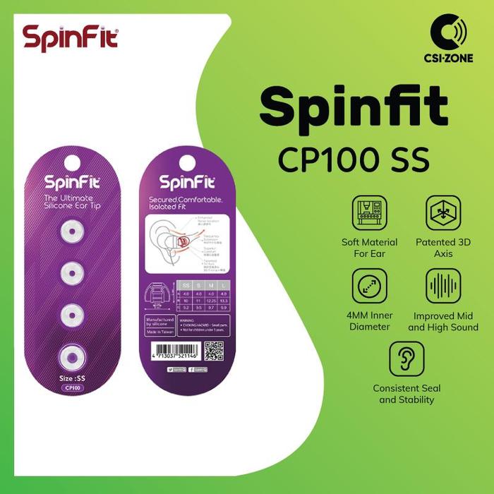Gambar SpinFit CP100 Earphone Eartips - SS, 1 Set dari CSI-ZONE undefined Tokopedia
