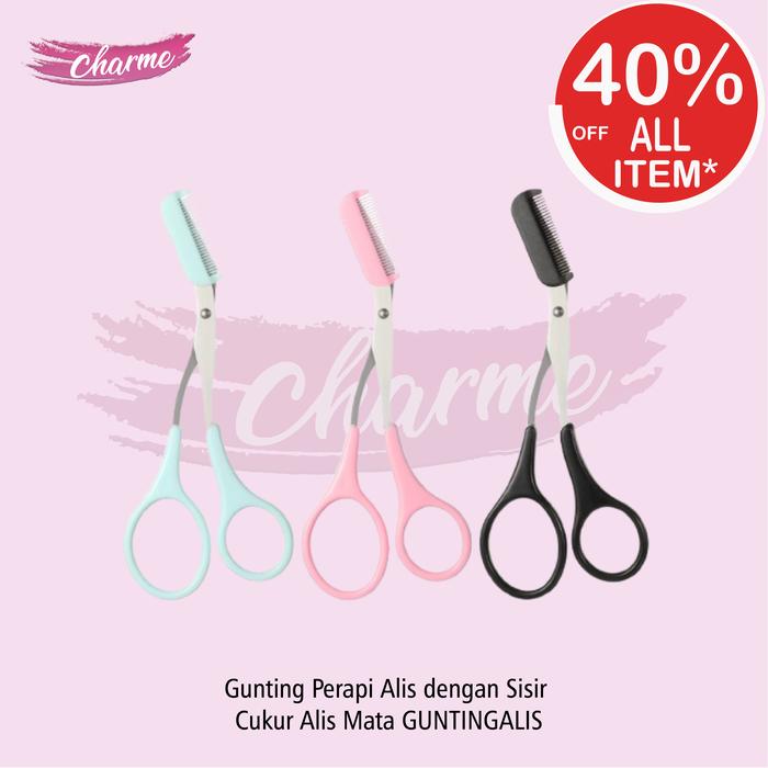 Gambar (READY & ORI) Gunting Perapi Alis dengan Sisir Cukur Alis Mata GUNTINGALIS dari Charme store_NEW undefined Tokopedia