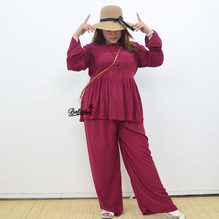 Gambar Balicihui Set Annisa Setelan Plus Size Big Size Jumbo Set Wanita - Annisa 02, XXL (LD 120 cm) dari Balicihui undefined Tokopedia
