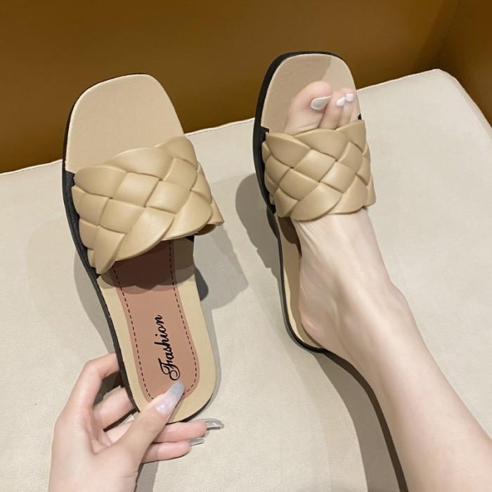 Promo Sandal Wanita Slip On Sendal Selop Wanita Flat Casual Import