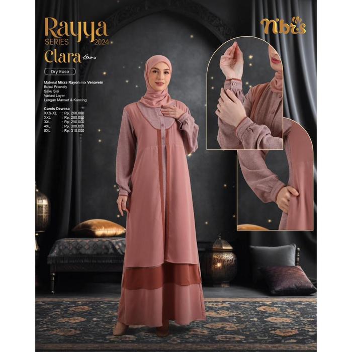 Gambar Nibras Rayya Series CLARA DRY ROSE Gamis dan Koko Dewasa Bahan Micra Rayon mix Venavein Nyaman dan Casual Baju Couple Keluarga - Gamis Ibu, S dari ELZATTA NGANJUK undefined Tokopedia