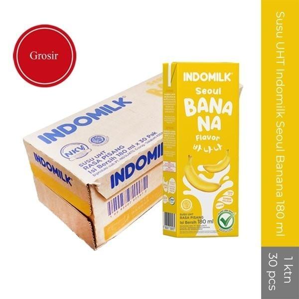 Gambar Susu UHT Indomilk Seoul Banana 1 ktn 30pcs Susu Kemasan dari afewmart undefined Tokopedia