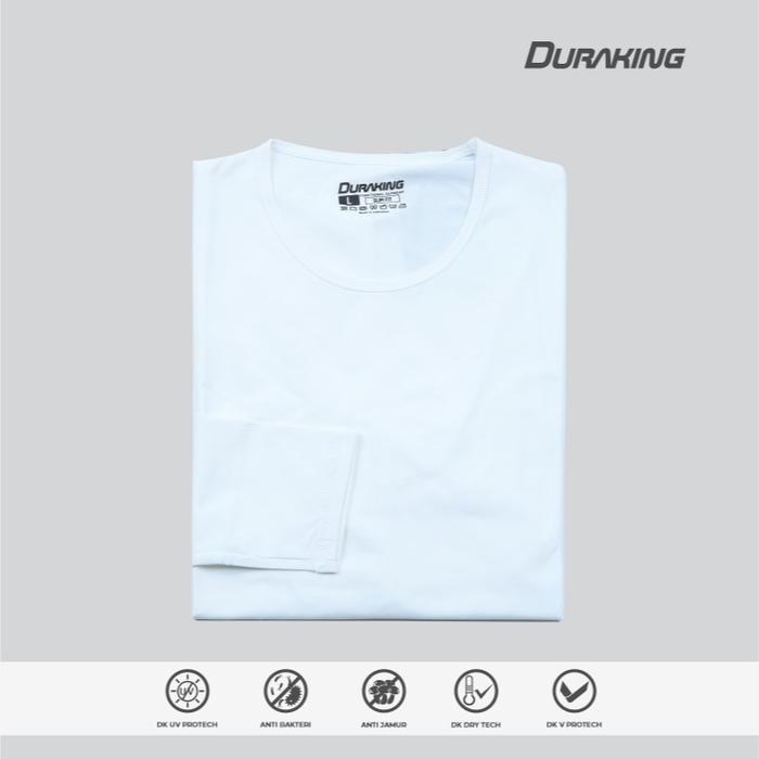 Gambar Duraking Kaos Curve Tee Long Sleeve -LAST STOCK- Baju Casual Nyaman Soft Polyester Basic Polos Tangan Panjang Oblong Simple Pria Tshirt Top serasa Katun - white, S dari Duraking Outdoor and Sports undefined Tokopedia
