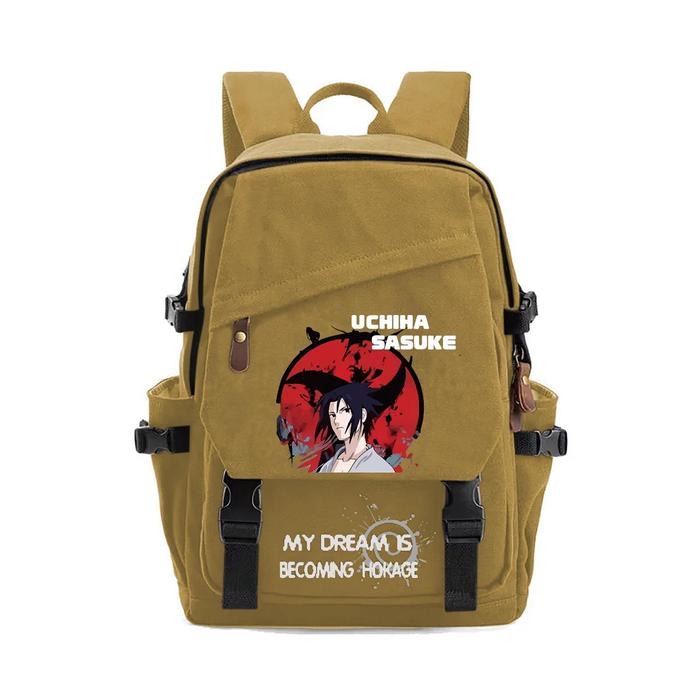 Gambar POLOFELIX Ransel Kanvas Anime UCHIHA SASUKE Mangekyou Sharingan Bagpack sekolah Lokal SD SMP SMA Slot Laptop 15'6 inch Waterproof Canvas Pria - COKELAT KHAKI, L dari Polofelix undefined Tokopedia