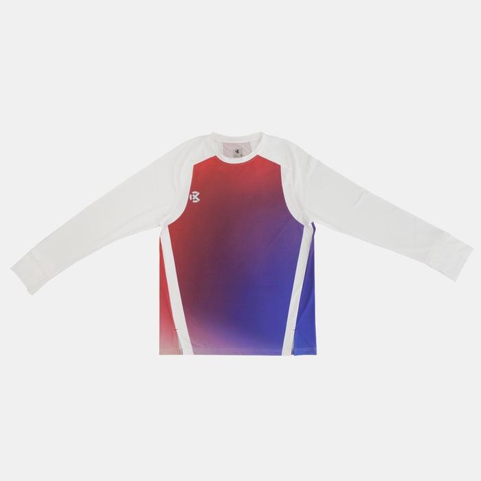 Gambar Baju Lari Rechampx Race Long Sleeves Top White - Red - Blue Original Cx-R040114-614 - L dari Starting Lane ID undefined Tokopedia