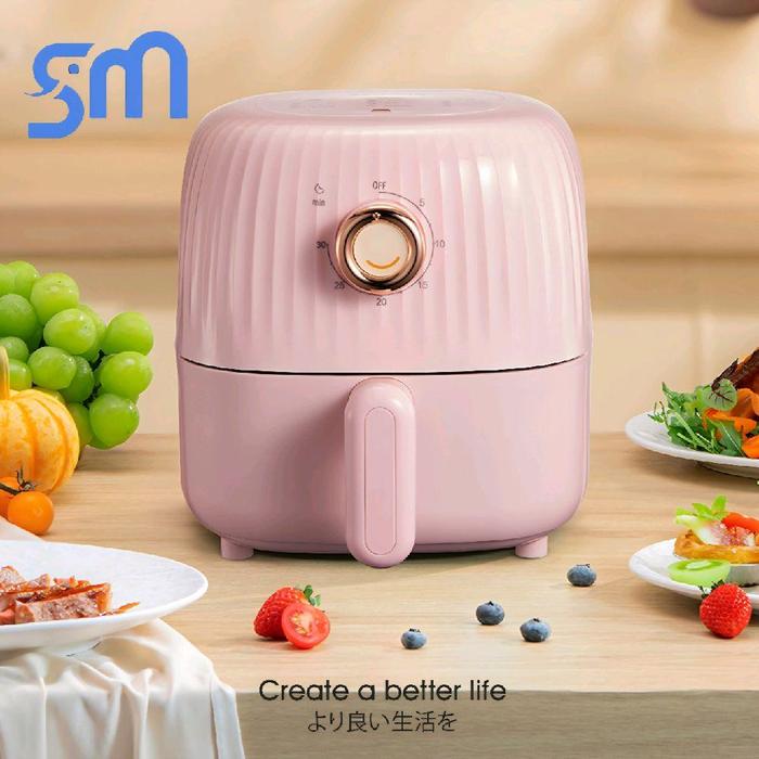 Gambar Air Fryer Samono SW-AF24 2.4 Low watt 500 w SWAF24 Airfryer Mini AF24 - Pink dari Sinar Matahari SM AMIN undefined 4 Tokopedia
