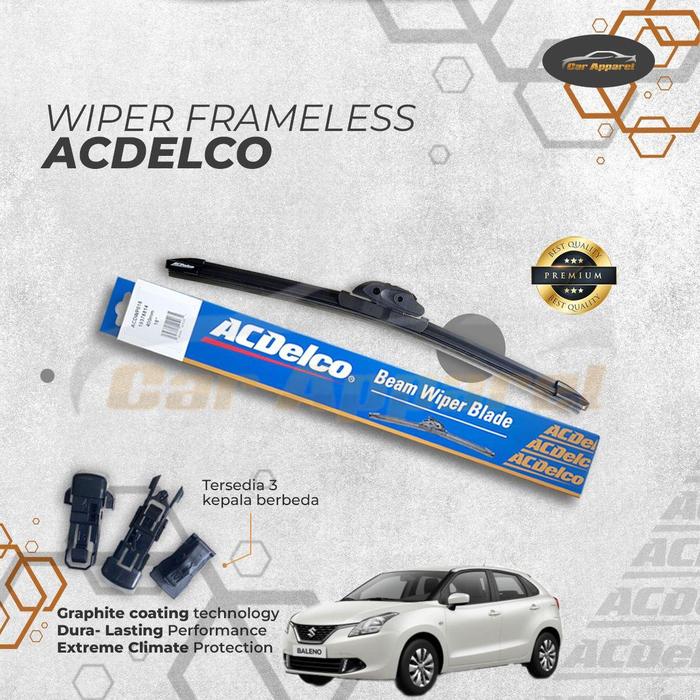 Gambar Acdelco Wiper Mobil Baleno hatchback 21-18 Beam Frameless - acdelco dari Car Apparel_NEW undefined Tokopedia