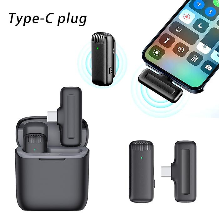 Gambar Topspot Mikrofon lavalier mini dengan casing pelindung dan pengisi daya, mikrofon nirkabel portabel plug-and-play,ponsel pintar/komputer/kamera Android, siaran langsung video pendek , mengisi daya ponsel Anda saat merekam Mic Microphone Wireless Bluetooth - Type-c-Casing dari Topspot.ID undefined Tokopedia