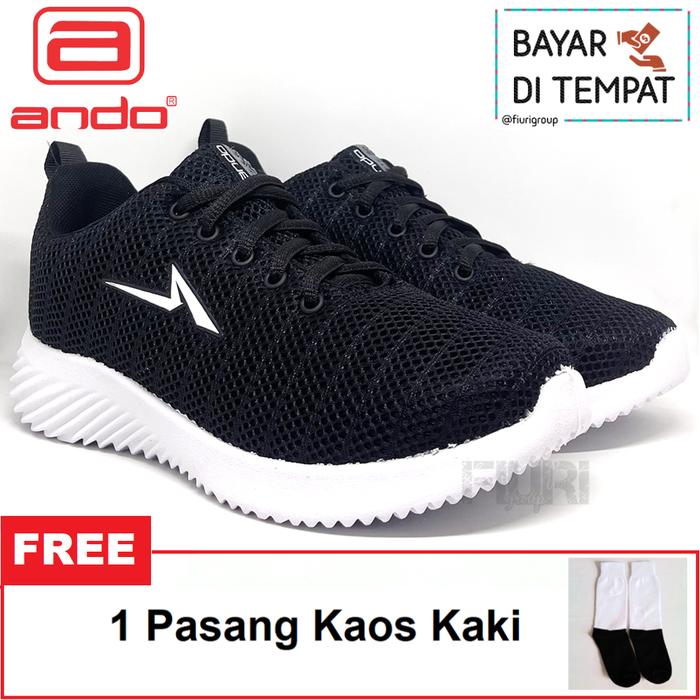 Gambar FIURI - ANDO ORIGINAL - RUBEN 39-43 HITAM PUTIH - SEPATU SNEAKERS SPORT KANVAS SOL KARET ANAK LAKI-LAKI - SEPATU KETS TRENDY PRIA DEWASA - SEPATU OLAHRAGA LARI FITNES SENAM KERJA KULIAH SEKOLAH SD SMP SMA BERTALI COWOK MURAH PROMO DISKON BONUS KAOS KAKI - Hitam Putih, 40 TANPA KAOS KAKI dari FIURI GROUP undefined Tokopedia