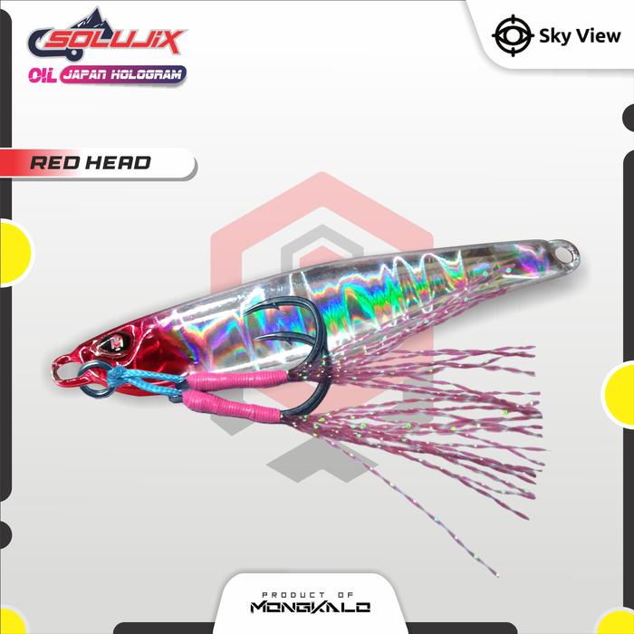 Gambar Metal Jig 20 Gram SOLUJIX + Double Assist Hook Casting Lure Jigging Umpan Pancing Laut Pinggiran - Red Head dari Skyviu undefined Tokopedia