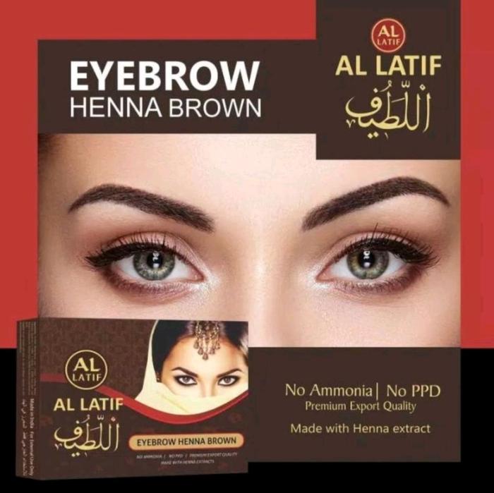 Gambar Henna Alis/Eyebrow Henna Al Latif/Tato Alis Coklat Perbox 12PCS dari DJ STORE854_NEW undefined Tokopedia