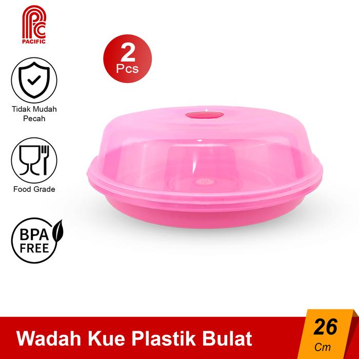 Gambar PACIFIC Combo 2 Vanessa Wadah Serbaguna 26 cm Cake Storage BPA Free CMB02-PAC-TKV-001 Hijau - Pink dari Good Spot Home undefined Tokopedia