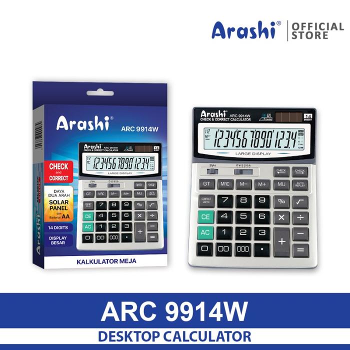 Gambar Arashi Kalkulator ARC 9914W - ARC 9914W dari Arashi asia Kab. Tangerang Tokopedia