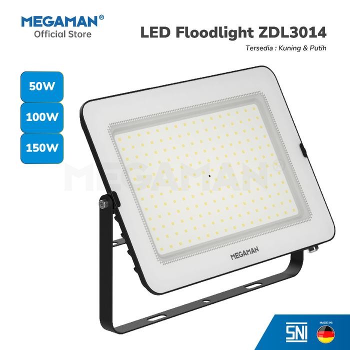 Gambar Lampu Sorot LED FloodLight MEGAMAN ZDL3014 N 50-150W 170～240V 3000K/6500K - 50W, Putih dari Megaman Indonesia Kota Administrasi Jakarta Utara Tokopedia