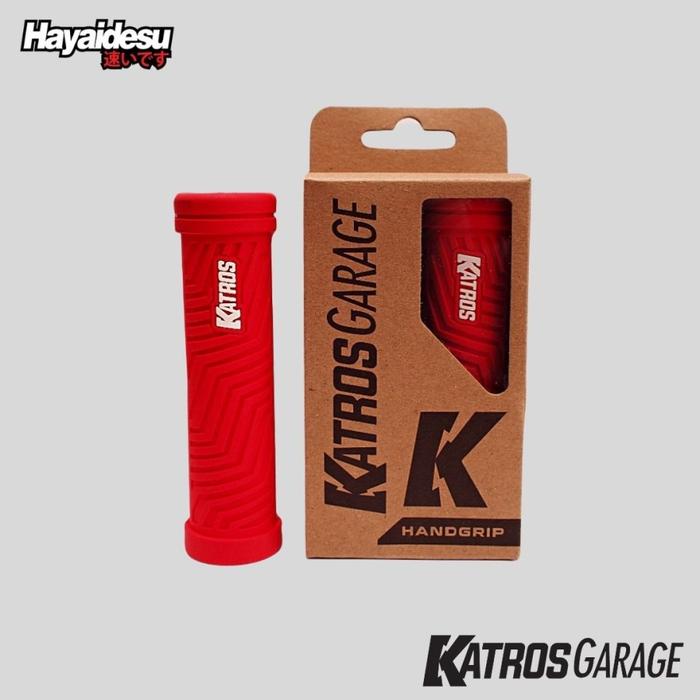 Gambar Katros Garage x Hayaidesu - Handgrip Motor Universal Glitch Series - MERAH dari CUSTOMKIT undefined Tokopedia