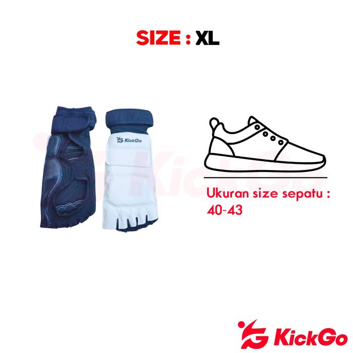 Gambar KickGo Sarung Tangan Kaki Taekwondo Pelindung Olahraga Beladiri Anak Dewasa Hand And Foot Gloves Protector Size XS S M L XL - SARUNG KAKI XL dari KickGoOfficialStore undefined Tokopedia