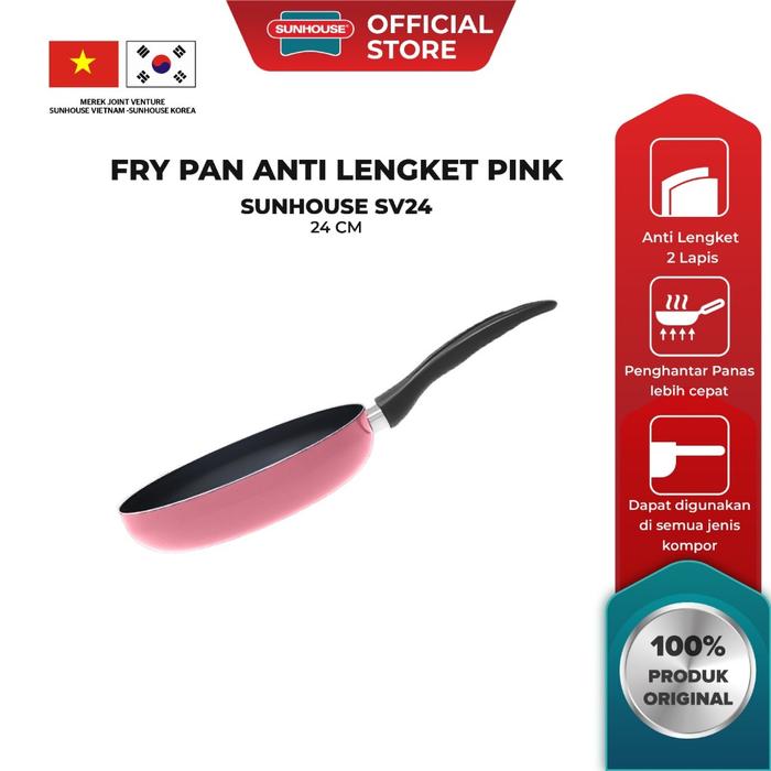 Gambar Sunhouse Fry Pan  Penggorengan Anti Lengket 18, 20, 22, 24, 26 cm 1 Pcs SV - SV24 dari Sunhouse Indonesia undefined Tokopedia