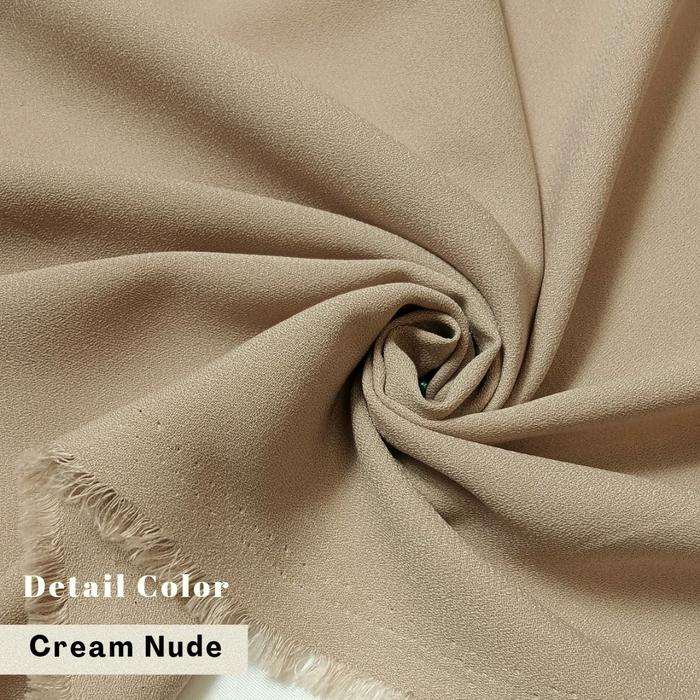 Gambar Kain Wolly crepe premium | Kain crepe - CREAM NUDE, 0.5 METER dari LILA TEXTILE2 undefined Tokopedia