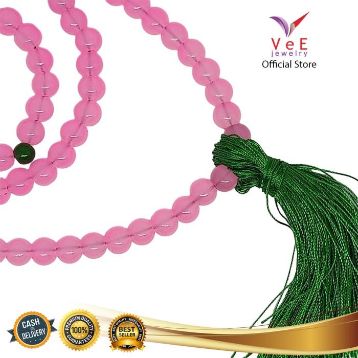 Gambar Tasbih 99 Butir Batu Giok Asli Cina 8mm Pink - VeE Kalung Muslim - Pink dari Vee Jewelry Store undefined Tokopedia