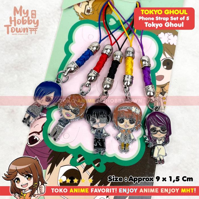 Gambar Gantungan HP Anime Charm Set Of 5 Tokyo Ghoul Kaneki Ken Touka Rize dari Toko Anime MyHobbyTown undefined Tokopedia