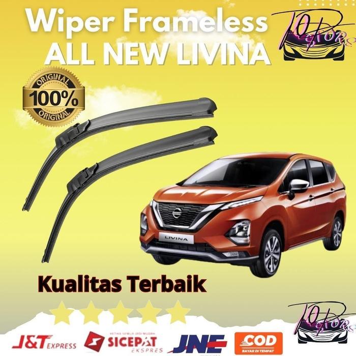 Gambar Wiper Quad Karet 4 karet Mobil Frameless Nissan Livina / Grand Livina / All New Livina Sepasang 2 PCS Kiri dan Kanan Tanpa Rangka Besi Sapuan Kaca Wiper Quad Karet 4 karet Mobil Depan Blade Model Banana Karet Kendaraan - Livina dari BRKT GRUP undefined Tokopedia