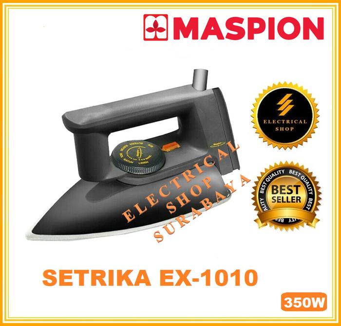 Gambar MASPION SETRIKA LISTRIK EX-1010 BLACKBERRY HITAM 350W GOSOKAN BAJU ANTI LENGKET EX 1010 EX1010 350 WATT ORIGINAL GARANSI SNI dari Electrical.Shop undefined Tokopedia