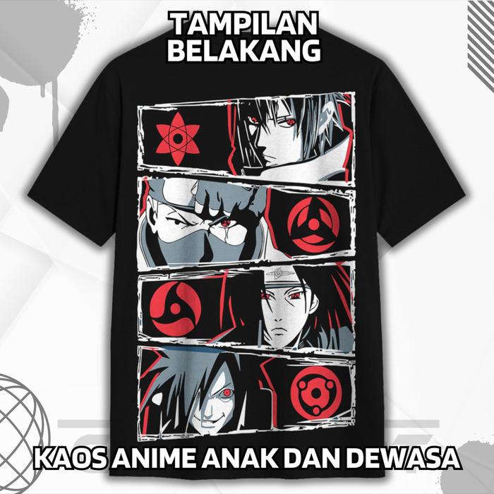 Gambar KAOS ANIME NARUTO - MATA SHARINGAN BRAND  GOOBIIDOT BAHAN 100% KATUN PREMIUM Combed Lembut - COTTON COMBED 30S, ANAK S ( 2-3 THN) dari GOOBIIDOT_NEW undefined Tokopedia