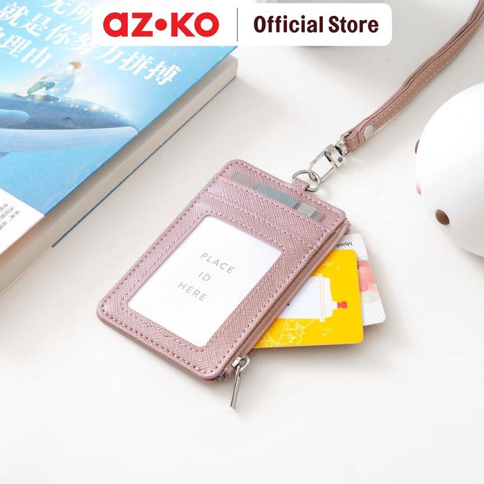 Gambar AZKO Ataru Holder Id Card Dengan Resleting - Rose Gold Lanyard Tanda Pengenal Serbaguna Tali Leher Dengan Pelindung Kartu Id Name Tag Wallet dari AZKO ID undefined Tokopedia