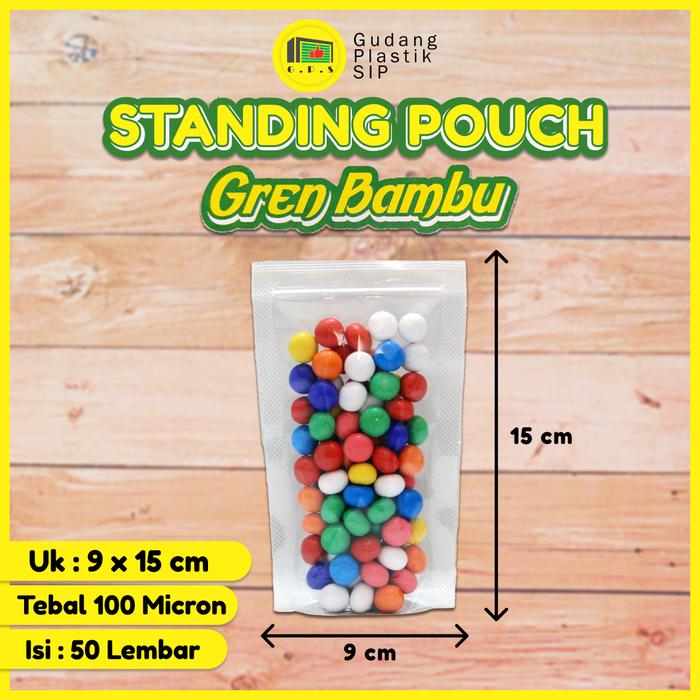 Gambar PLASTIK STANDING POUCH 9X15 CM / PLASTIK KLIP BERDIRI ISI 50 Zipper plastik  standing 10x17 - STP_9x15 dari Juragan Plastik 369 undefined Tokopedia