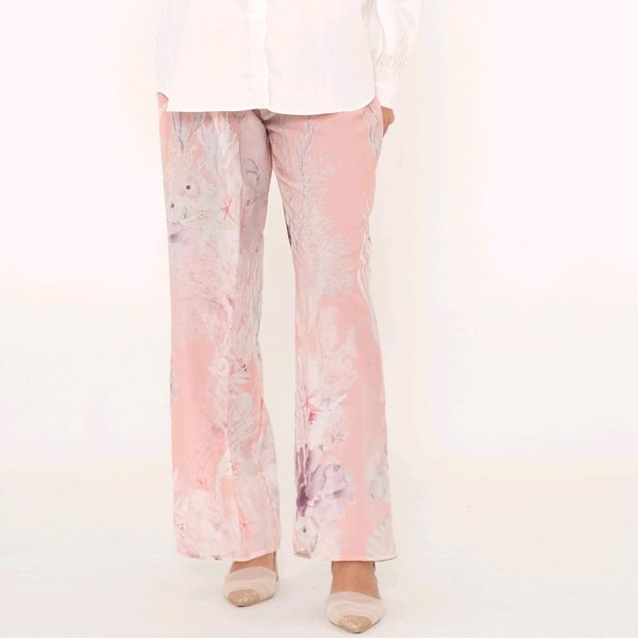 Gambar Pants Print Lombok Series - Salmon, S dari Ammarascarves undefined Tokopedia