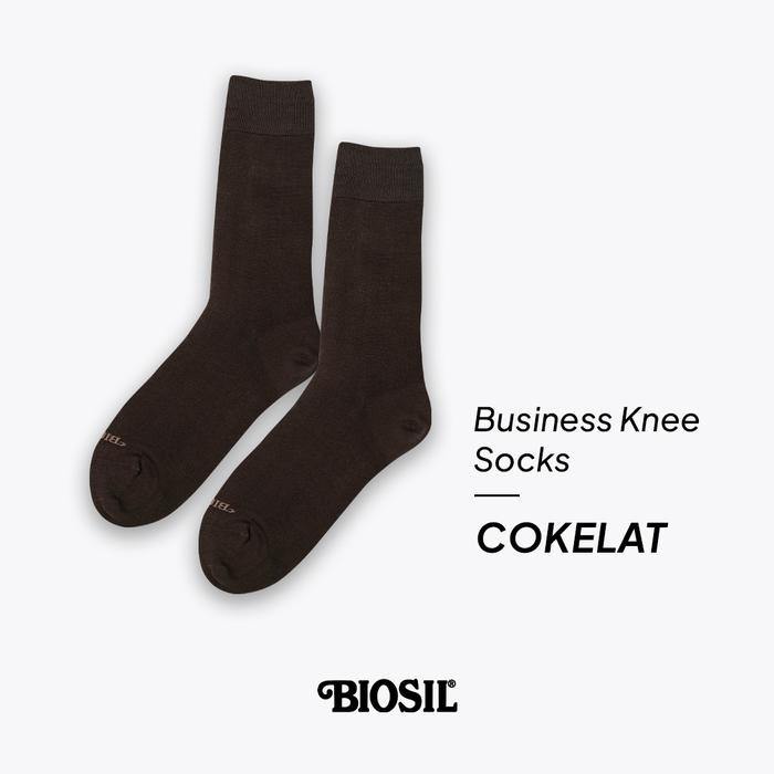 Gambar BIOSIL Men Business Sock Knee Anti Bacteria - Kaos Kaki Pria Kerja Panjang Anti Bakteri - COKLAT dari Mundo sock shop undefined Tokopedia