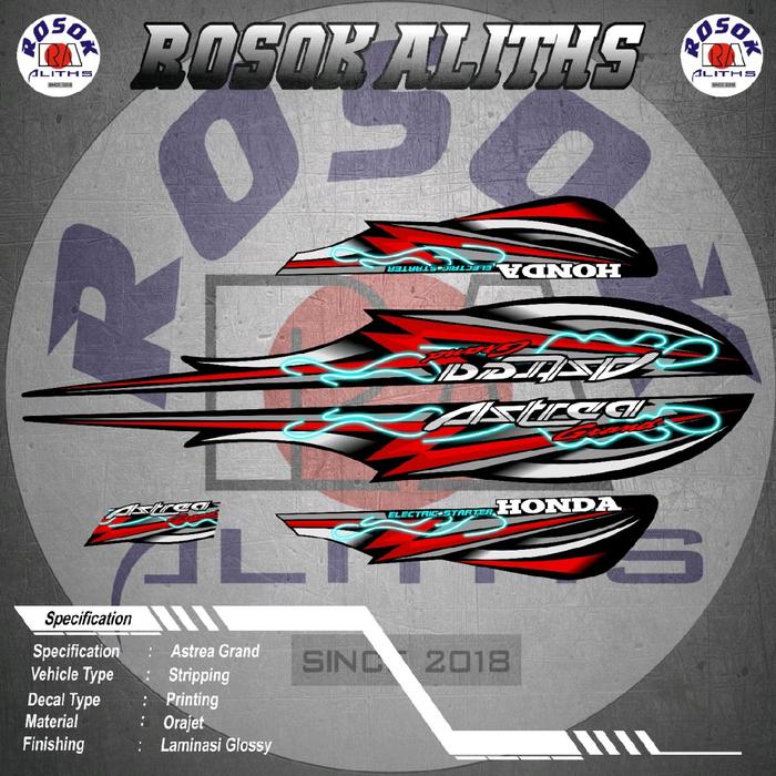 Gambar [COD] STRIPING ASTREA GRAND CUSTOM BERKUALITAS, STRIPING ASTREA GRAND MURAH, STIKER ASTREA, IMPRESA, LEGENDA - 1, hollogram, glosy dari rosokaliths undefined 3 Tokopedia