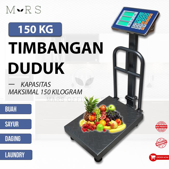Gambar TCS-150 Timbangan Duduk Digital 150 Kg Single Double Display Elektronik Pagar Lipat Display Sembako Laundry Buah Barang Ekspedisi Beras Electronic Platform Scale 100kg - 150kg - Single Display dari Toko Timbangan Mars undefined Tokopedia