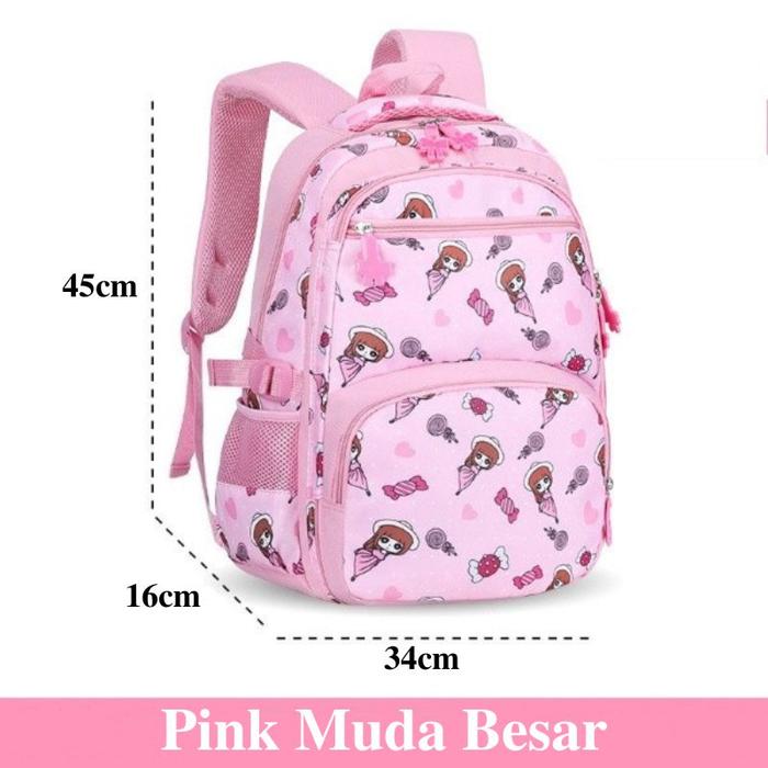 Gambar BK147 - TAS SEKOLAH TAS RANSEL ANAK PEREMPUAN TAS SEKOLAH ANAK PEREMPUAN - Pink, Sedang dari Mikadoshop undefined Tokopedia