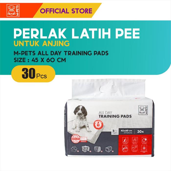 Gambar M-Pets 3 Layer Dog Training Pad 45 x 60 cm 30 pcs / Perlak Latih Pee dari M-Pets Volk Pets Indonesia undefined Tokopedia
