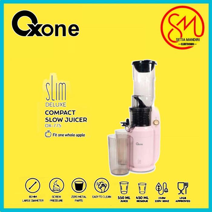 Gambar OXONE OX775 Slim Deluxe Compact Slow Juicer | Slow Juicer | Zero Metal - PINK dari Setia Mandiri Elektronik undefined Tokopedia
