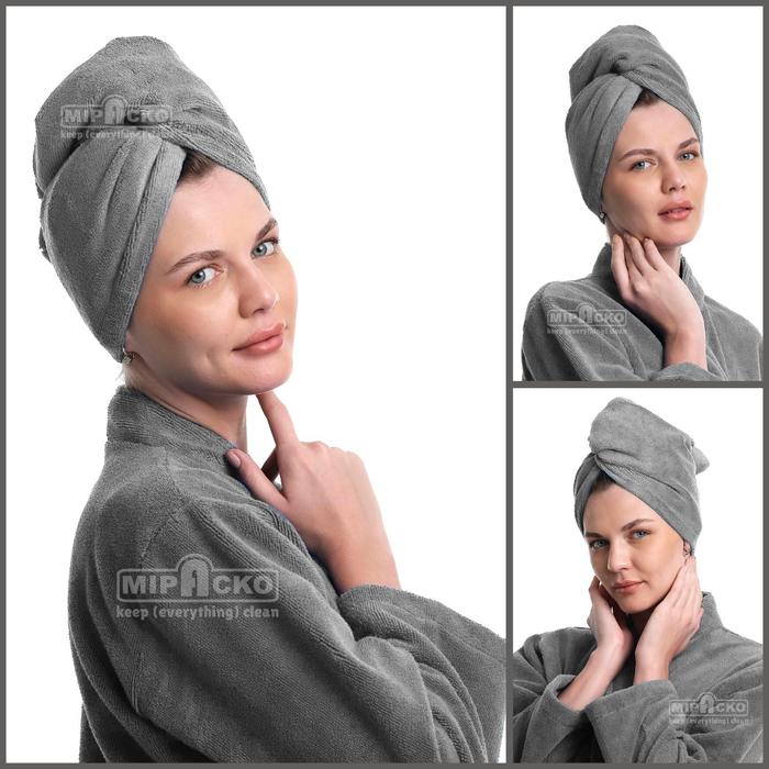 Gambar Mipacko Handuk Pengering Rambut Hair Turban Microfiber - Grey dari Mipacko Microfiber undefined Tokopedia
