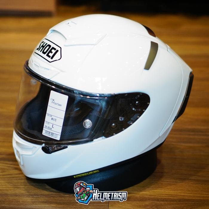 Gambar Shoei X-Fourteen White - Helm Shoei X14 Full Face - L dari Helmetrism undefined Tokopedia