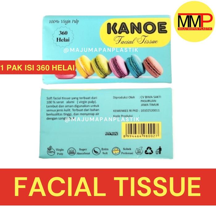 Gambar Facial Tissue Kanoe Toska / Tisu Wajah Halus / Tisu Wajah isi 360 pcs / Tisu Murah dari MAJU MAPAN PLASTIK undefined Tokopedia
