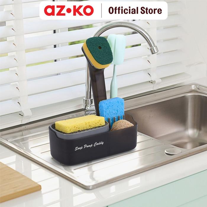 Gambar AZKO Stora Dispenser Sabun Cair & Cuci Piring Wadah Penyimpanan Spons Dan Sabun Dish Spons With Dispenser Home Cleaning Tools - Dish dari AZKO ID undefined Tokopedia